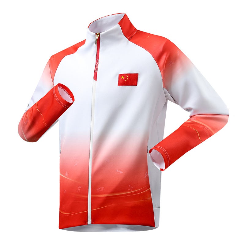 Chinese Team Coat Children'S Training Uniform Long-Sleeved Cardigan Top Martial Arts Coach National Uniform Sports Sweater Printing - Image 2